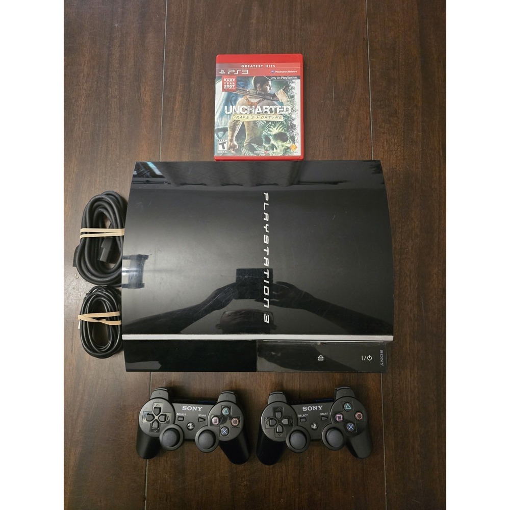 Sony PlayStation 3 PS3 Bundle Two Controllers And One Game